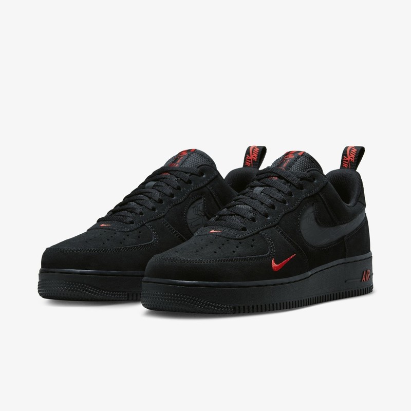 Black white red hot sale air force ones